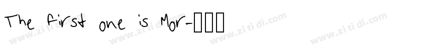 The first one is Mor字体转换